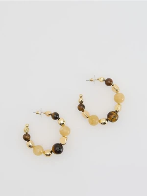 Reserved - Kolczyki z naturalnymi kamieniami - wielobarwny