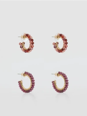 Reserved - Kolczyki z naturalnymi kamieniami - wielobarwny