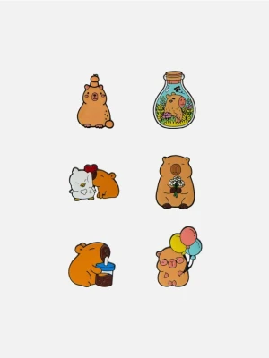 Reserved - Kolorowe przypinki 6 pack - wielobarwny