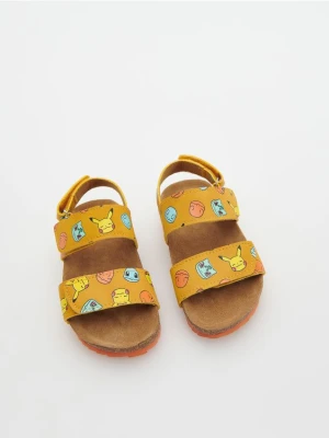 Reserved - Kolorowe sandały Pokémon - musztardowy