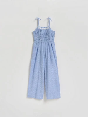 Reserved - Kombinezon na ramiączkach w paski - niebieski