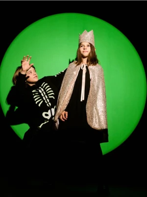 Reserved - Kombinezon szkielet świecący w ciemności - czarny