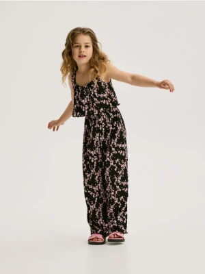 Reserved - Kombinezon w kwiaty - czarny