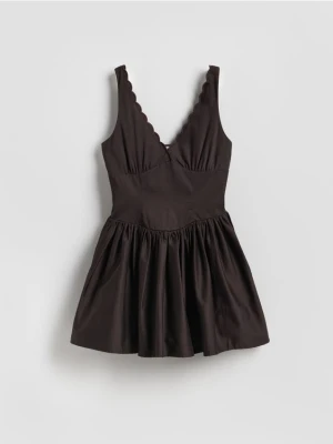 Reserved - Kombinezon z bawełną - ciemnobrązowy