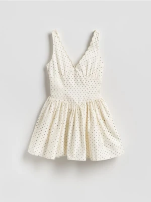 Reserved - Kombinezon z bawełną - złamana biel