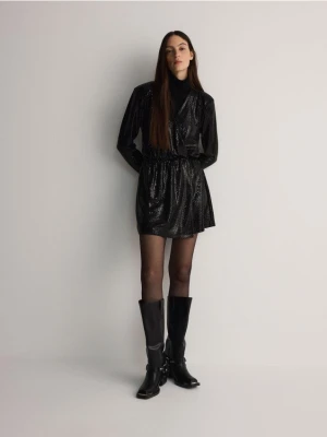 Reserved - Kombinezon z cekinami - czarny