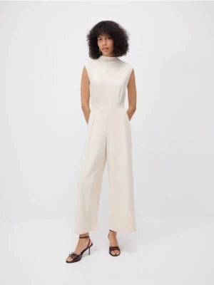 Reserved - Kombinezon z długimi nogawkami - złamana biel