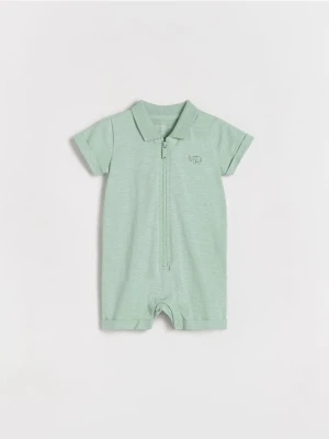 Reserved - Kombinezon z haftem - jasnoturkusowy