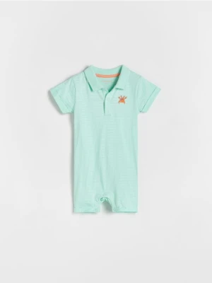 Reserved - Kombinezon z haftem - jasnoturkusowy