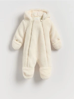 Reserved - Kombinezon z imitacji baranka - złamana biel