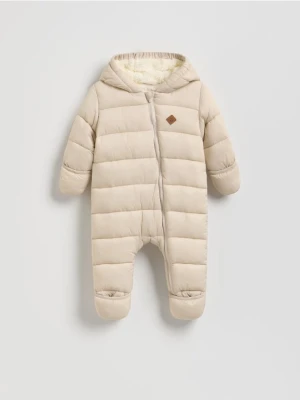 Reserved - Kombinezon z kapturem - beżowy