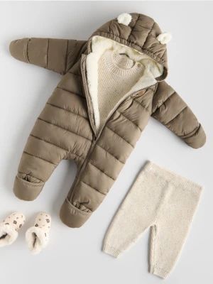 Reserved - Kombinezon z kapturem - brązowy