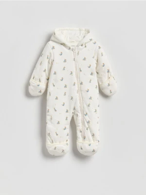 Reserved - Kombinezon z kapturem Piotruś Królik - kremowy