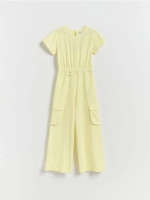 Reserved - Kombinezon z kieszeniami cargo - jasnożółty