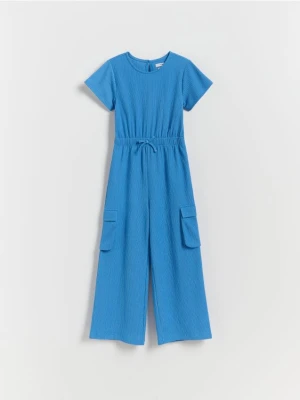Zdjęcie produktu Reserved - Kombinezon z kieszeniami cargo - niebieski