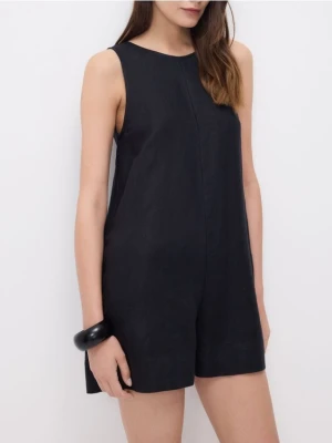 Reserved - Kombinezon z lnu - czarny