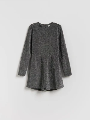 Reserved - Kombinezon z metaliczną nitką - ciemnoszary