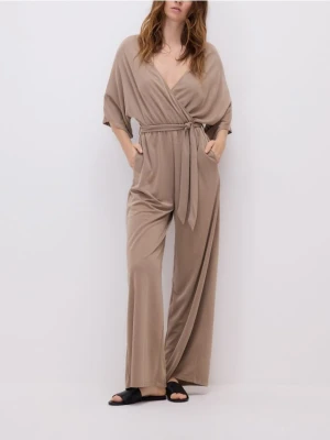 Reserved - Kombinezon z modalem - beżowy