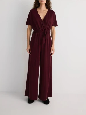 Reserved - Kombinezon z modalem - bordowy