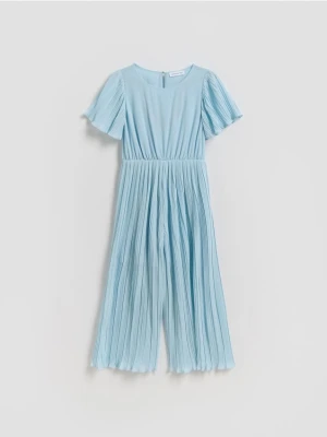 Reserved - Kombinezon z plisowanej tkaniny - jasnoniebieski