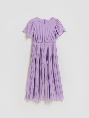 Reserved - Kombinezon z plisowanej tkaniny - lawendowy