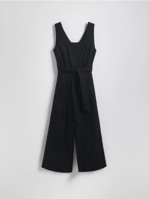 Reserved - Kombinezon z wiskozą i dodatkiem lnu - czarny