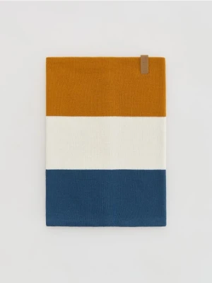 Reserved - Komin w paski - brązowy