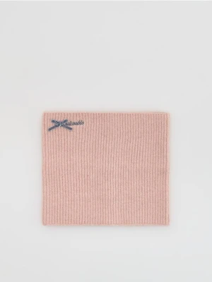 Reserved - Komin z domieszką wełny - pastelowy róż
