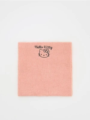 Reserved - Komin z haftem Hello Kitty - brzoskwiniowy