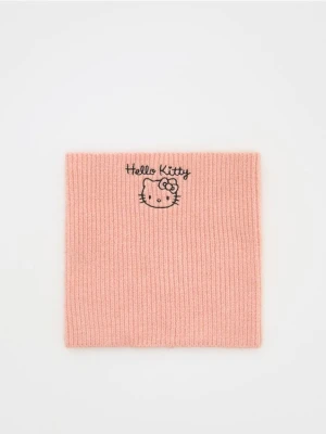 Reserved - Komin z haftem Hello Kitty - brzoskwiniowy