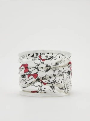 Reserved - Komin z nadrukiem Snoopy - biały