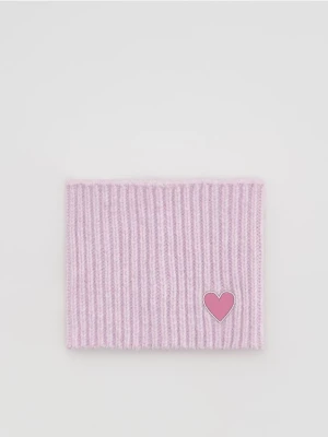 Reserved - Komin z naszywką - lawendowy