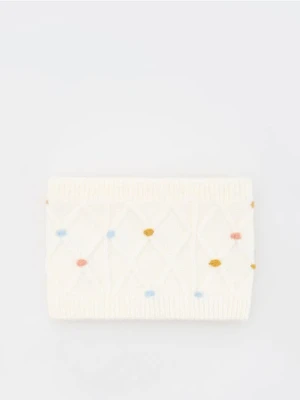 Reserved - Komin z supełkami - złamana biel