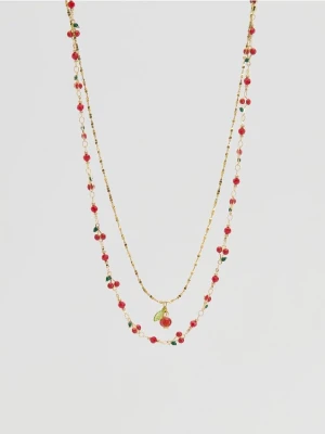 Reserved - Komplet łańcuszków - czerwony
