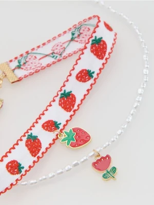 Reserved - Komplet naszyjników z koralikami - biały