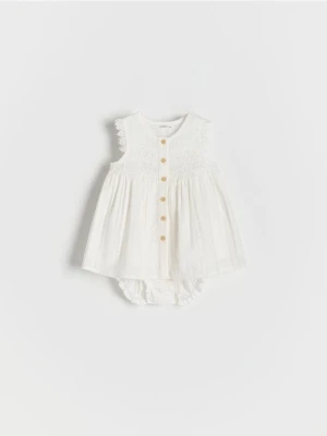 Reserved - Komplet sukienka i majtki - biały