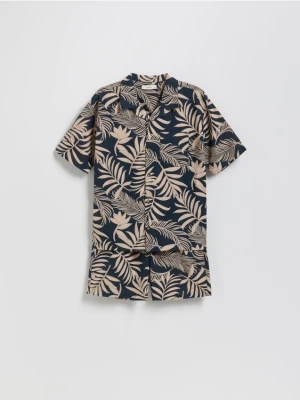 Reserved - Komplet z domieszką lnu - beżowy