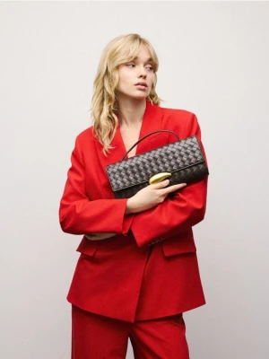 Reserved - Kopertówka z ozdobnym detalem - ciemnobrązowy