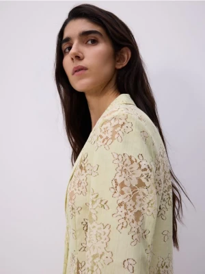 Reserved - Koronkowa marynarka - jasnozielony