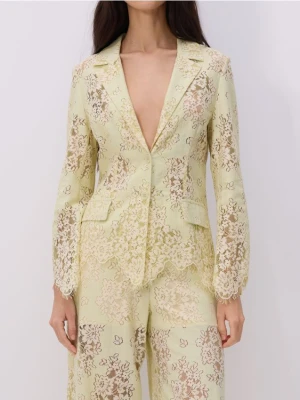 Reserved - Koronkowa marynarka - jasnozielony