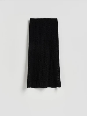 Reserved - Koronkowa spódnica maxi - czarny