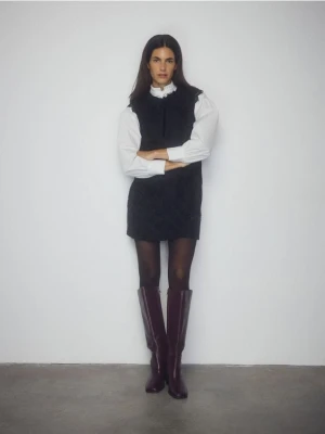 Reserved - Koronkowa sukienka - czarny