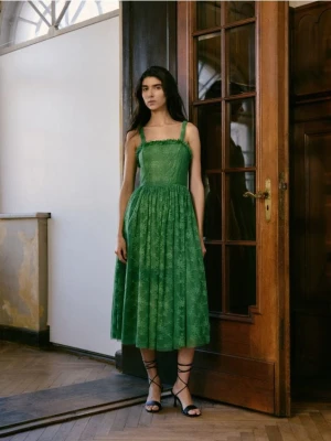 Zdjęcie produktu Reserved - Koronkowa sukienka midi - zielony