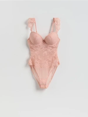Zdjęcie produktu Reserved - Koronkowe body - brudny róż