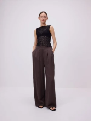 Reserved - Koronkowe body - czarny