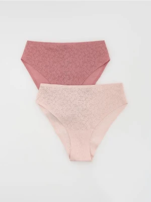 Reserved - Koronkowe majtki 2 pack - pastelowy róż
