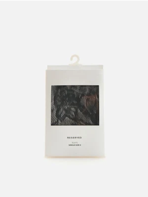 Reserved - Koronkowe rajstopy - szary