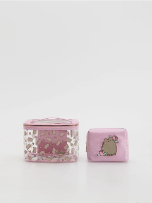 Reserved - Kosmetyczka Pusheen 2 pack - brudny róż