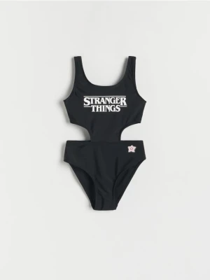 Reserved - Kostium kąpielowy z motywem Stranger Things - czarny