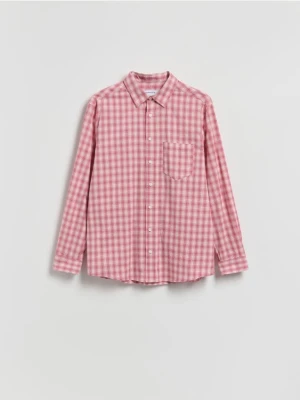 Reserved - Koszula comfort fit w kratę - brudny róż